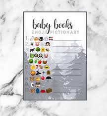 Baby Shower Emoji Pictionary Game With Answer Key Etsy Pictionary Baby Shower The Giving Tree