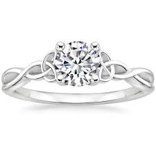 18k White Gold Entwined Celtic Love Knot Ring Celtic Engagement Rings Love Knot Ring Celtic Wedding Rings