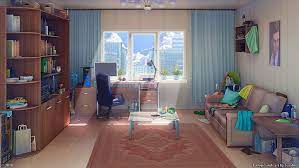 Bedroom anime background quarto japones cenario anime design. Hd Wallpaper Anime Original Interior Room Sofa Wallpaper Flare