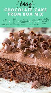 Our Family Loves This Recipe For Easy Chocolate Cake This Box Mix Chocolate Cake Is Super Moist Easy Chocolate Cake Cake Mix Recipes Boxed Cake Mixes Recipes