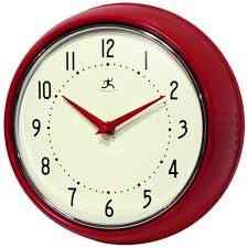 Choose from contactless same day delivery, drive up and more. Infinity Instruments 9 1 2 In Red Retro Round Metal Wall Clock 10940 Red The Home Depot