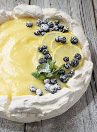 Lemon Curd Pavlova A Wonderful Dessert Any Time But Especially Nice At Easter This Lemon Curd Pavlova Has A Marsh Pavlova Recipe Lemon Curd Pavlova Pavlova
