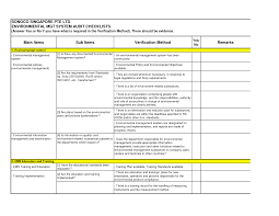 Environmental Compliance Checklist Template Internal Audit Report Template Audit