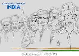 Illustration Of Tricolor India Background With Nation Hero And Freedom Fighter Like Independence Day Drawing Freedom Fighters Of India Indian Freedom Fighters
