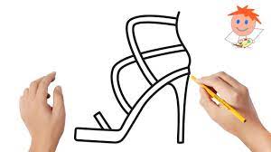 How To Draw A High Heel Shoe | Easy Drawings - Youtube