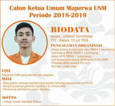 Berikut adalah contoh pidato calon ketua osis sma dalam bahasa inggris dan indonesia. Unm Kampus Kita Visi Misi Calon Ketua Umum Maperwa Unm Facebook