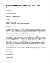 Allow the interviewee to guide how long the meeting will last but expect on average to get only around 30 minutes of time. Cover Letter For Internship In Information Technology Sample Cover Letter