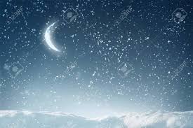 Dark aesthetic stars and moon. Winter Flying Snow In Night Over Dark Sky With Moon And Stars Stock Photo Picture And Royalty Free Image Image 43962691