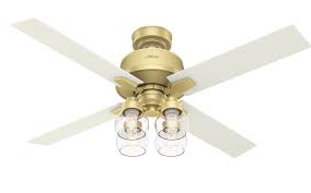 Antique brass is a very loosely used term to describe darkened or brushed brass finishes. Hunter Fan 52 Vivien 4 Blade Standard Ceiling Fan With Remote Control And Light Kit Included Reviews Wayfair