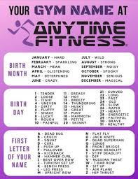 Funny Gym Name Anytime Fitness Anytime Fitness Gym Fitness Marketing