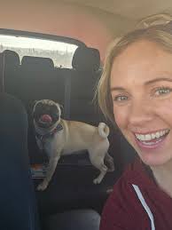 This Maggie, she's a Pug/Spitz mix. She's 17 and doing great.