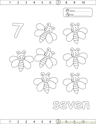 Teach your preschoolers the value of numbers with a set of printable number coloring pages. Numbers 7 Coloring Page For Kids Free Numbers Printable Coloring Pages Online For Kids Coloringpages101 Com Coloring Pages For Kids