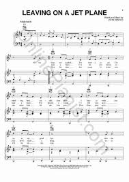 Ukulele chords and tabs for leaving on a jet plane by john denver. Leaving On A Jet Plane Piano Sheet Music