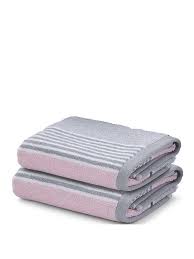 Newchic offer quality textured bath towels at wholesale prices. Catherine Lansfield Textured Stripe Bath Towel Range Pink Grey Littlewoods Com