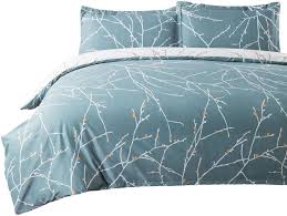 Next day delivery & free returns available. Amazon Com Bedsure Duvet Cover Set With Zipper Closure Teal White Printed Branch Pattern Reversible Twin 68x90 Inches 2 Pieces 1 Duvet Cover 1 Pillow Sham 110 Gsm Ultra Soft Hypoallergenic Microfiber Home Kitchen