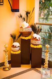What Better Way To Invite Lord Krishna To The Function Than Big Pots Of Butter Stored Janmashtami Decoration Diwali Decorations At Home Diy Diwali Decorations