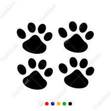 Dort Adet Kedi Patisi Sticker Yapistirma Yapistirma