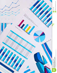 Charts And Graphs Business Background Stock Photo Image