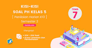 Kisi kisi soal penilaian akhir semester sejarah peminatan kelas xii merupakan kerangka dasar yang dibuat untuk tindak lanjut dalam penyusunan soal ujian. Kisi Kisi Soal Ph Kelas 5 Tema 7 K13 Revisi 2020 Katulis