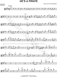 He S A Pirate From Pirates Of The Caribbean The Curse Of The Black Pearl Sheet Music In F Minor Download Print Sheet Music Viola Sheet Music Cello Sheet Music
