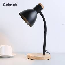 Table Lamp Led Desk Lamp Study Lamp Night Light For Bedroom Bedside Lights Wood Led Desk Light Blac Table Lamp Led Desk Lighting Study Lamps