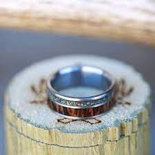 Iron Ore Coconut Wood Wedding Band By Staghead Designs Titanium Wedding Band Staghead Designs Titanium Wedding