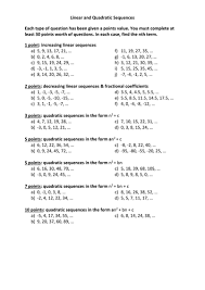 Including solving linear equations worksheets and solving quadractic equations worksheets. Linear And Quadratic Sequences Nth Term Teaching Resources
