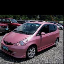 pink honda fit sport honda is the first car manufacturer offering a pink car for their female market i love it honda fit sport honda fit honda jazz