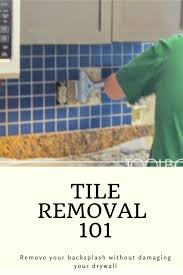 Tile Removal 101 Remove The Tile Backsplash Without Damaging The Drywall In 2020 Remove Tile Backsplash Tile Removal Painting Tile Backsplash