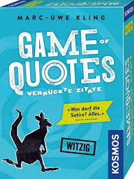 Check spelling or type a new query. Kosmos 692926 Game Of Quotes Verruckte Zitate Witziges Kartenspiel Von Bestsellerautor Marc Uwe Kling Ab 16 Jahren Fur 3 Bis 6 Spieler Amazon De Spielzeug