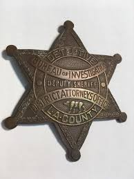 Detective Bureau Of Investigation District Attorney S Office La County Deputy Sheriff Police Badge Attorneys Office Badge