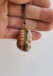 Coral And Olive Wood Necklace With Golden Resin By Nidanin Woodwork Olive Wood Wood Necklace Resin Necklace