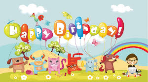 Happy Birthday Images For Kids Happy Birthday Wallpaper Free For Desktop Backgrounds Birthday Cartoon Kids Birthday Cards Birthday Wishes And Images