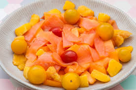 Salade De Melon Et Truite Fumee Recette Salade Melon Salade Saumon Fume