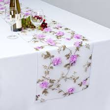 14 X 108 In Sheer With Roses Table Runner Lace Table Runner Wedding Wedding Candles Table Lace Table Runners