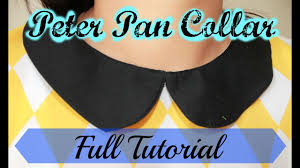 Clo a close fitting flat or rolled collar with rounded ends that meet in front of a high, round neckline • etymology: Peter Pan Collar Full Tutorial Youtube