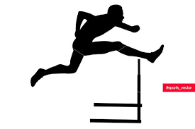 Are you a fitness guru? Sprinter Runner Men Running Hurdles Black Silhouette Black Silhouette Hurdler Man Running