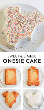 Make This Super Cute Onsie Cake For Your Baby Shower Celebration Easy Sweets Food Babyshower Baby Shower Cakes Shower Cakes Onesie Cake