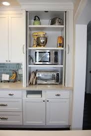 Hidden Microwave And Toaster Oven Home Kitchens Dream Kitchen Cabinets Hidden Kitchen