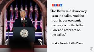 Political science drawing presidents day banner order presidential election woman public speaking primary election bicameral legislature government service governor general assessing. The New York Times On Twitter Vice President Mike Pence Delivered His Pitch To Rnc2020 Viewers By Drawing A Sharp Contrast Between President Trump And Joe Biden He Also Sought To Rewrite