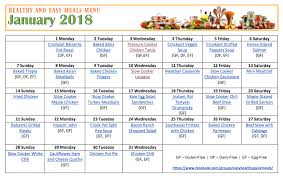 healthy meal plan for january healthy menu plan pritntable