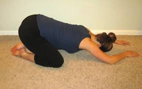 This exercise helps the baby drop away from the lower back. Soothing Pregnancy Yoga Poses