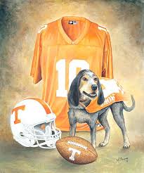 The tiger is the university's mascot. University Of Tennessee Vols Volunteer College Football Smokey Mascot Art Print Picture