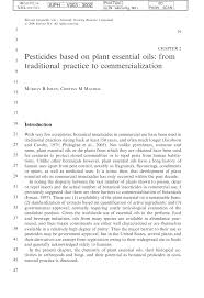 People are using essential oils for health ailments, aromatherapy, spiritual practices, skin care, and even pest repellent. Pdf Pesticides Based On Plant Essential Oils From Traditional Practice To Commercialization