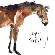 I called your boss and he said it's ok if you take today off to go riding. Hello Horse Happy Birthday Card By Catherine Rayner Paper Tiger
