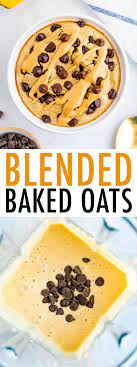 Blended Baked Oats Tiktok Recipe Eating Bird Food Recipe In 2021 Sweet Easy Recipes Baked Oats Healthy Sweet Snacks