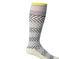 Sockwell Womens Chevron Graduated Compression Socks Natural Medium Large