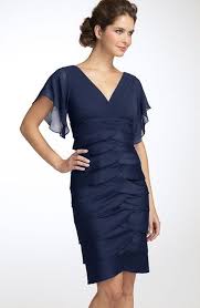 Adrianna Papell Flutter Sleeve Tiered Dress Tiered Dress Occasion Dresses Groom Dress