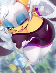 283186 - suggestive, artist:tsampikos, rouge the bat (sonic), bat,  fictional species, fruit bat, mammal, mobian, anthro, sega, sonic the  hedgehog (series), 2021, bat wings, bedroom eyes, black nose, blushing,  breasts, cameltoe, clothes,