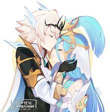 MEMEH on X: m!corrin x azura commission for @Karxrida 💙 happy valentines  💙✨ t.coBKN2e1bn09  X